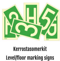 Kerrostasomerkit Level/floor marking signs