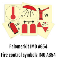 Palomerkit IMO A654 Fire control symbols IMO A654