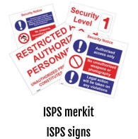 ISPS merkit ISPS signs